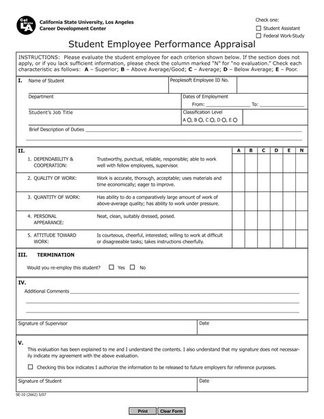 Performance Appraisal Form Doc Printable Forms Vrogue
