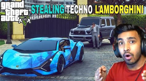 Stealing Techno Gamerz Lamborghini Gta 5 Gameplay Youtube