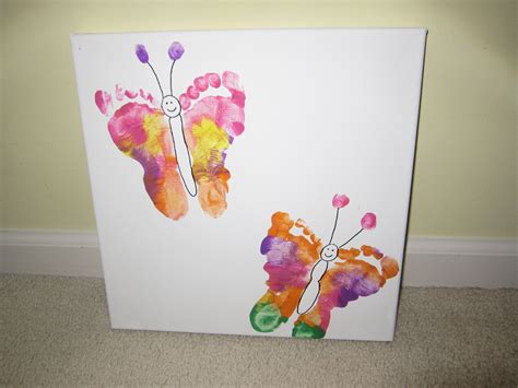 Diy Footprint Butterflies Baby Crafts Toddler Crafts Crafts To Do