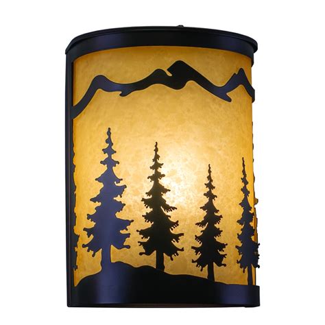 Cascadia Yosemite 8 In W 1 Light Burnished Bronze Rustic Wall Sconce At