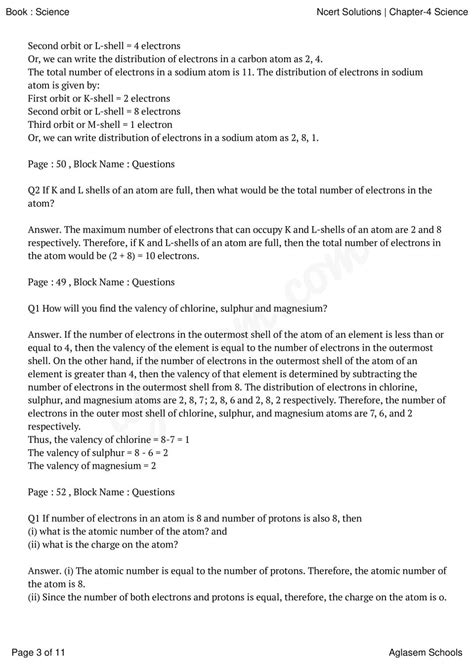 Ncert Solutions For Class 9 Science Chapter 4 Structure Of The Atom