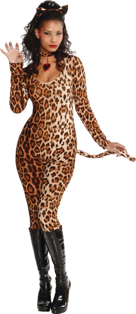 Leopard Catsuit Costume Brown Adult One Size Party City