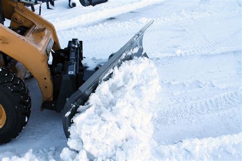 Skid Steer Snow Blade Attachment Plowing Guide