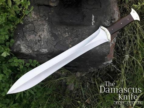 Roman Gladius Double Edged Handmade Greek Xiphos Sword D2 Steel Full