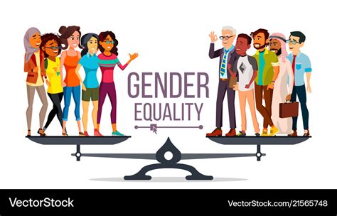 Gender Equality Man Woman Male Female Royalty Free Vector