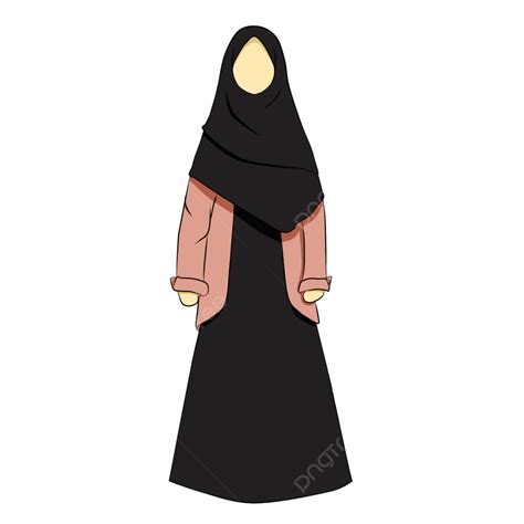 Ilustrasi Wanita Hijab Muslimah Berdiri Png Muslimah Wanita Berdiri