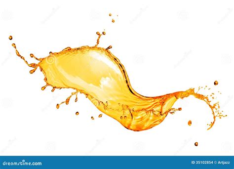 Orange Water Splash Isolated On Stock Photo Image Of Honey Element
