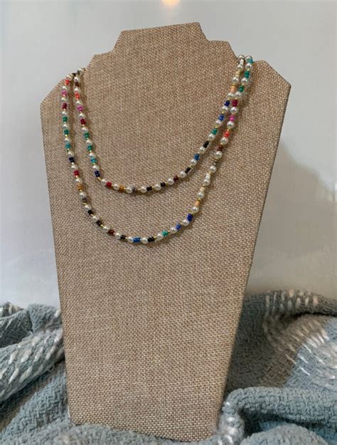 Pearl And Seed Bead Necklace Etsy