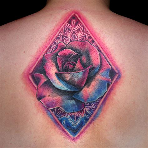 Neon Rose Tattoo By Jerrel Larkins Ink Master Tattoos Colorful Sleeve