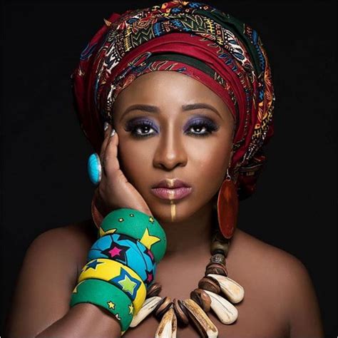nollywood actress ini edo looks fierce in her native african attire photos celebrities nigeria