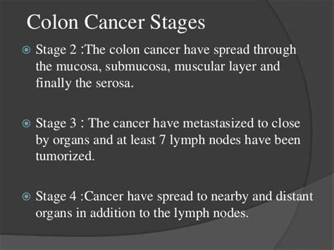 Colon Cancer Stagestypes