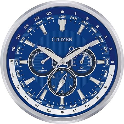 Citizen Clocks Citizen Cc2061 Gallery Wall Clock Silver Tone Amazon