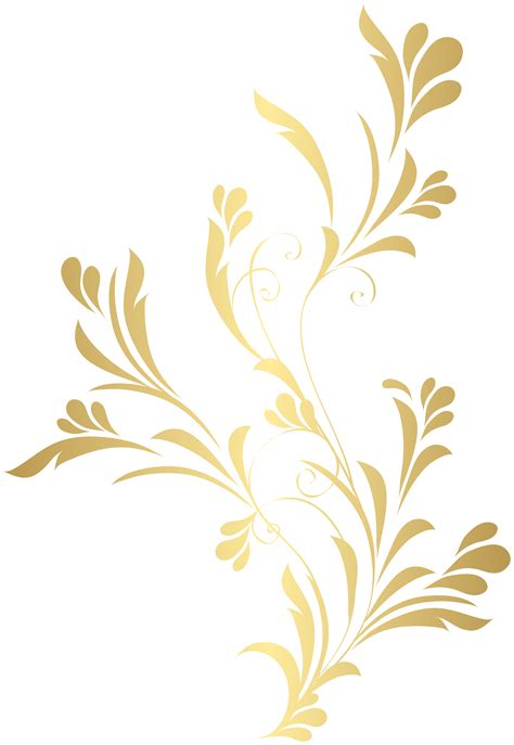 Floral Gold Element Png Clip Art Gallery Yopriceville High Quality