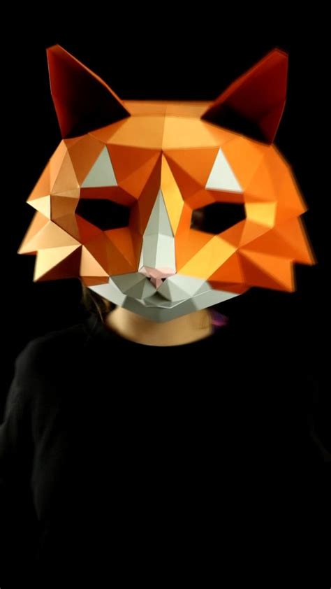 Siberian Cat Mask Pdf Template For Assembly From Paper Lacrafta