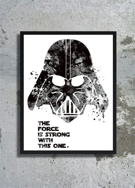 Darth Vader Quote Star Wars Watercolor Print Star Wars Painting Star Wars Painting Darth