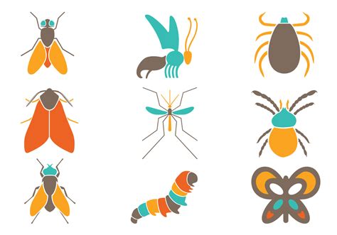 Colorful Insect Vector Pack 58612 Vector Art At Vecteezy