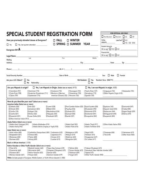 Student Registration Form 5 Free Templates In Pdf Word Excel Download