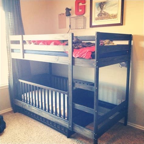 This deshotel staircase combo twin loft bed with a staircase looks great while providing a practical sleep + store + study solution in any space. Ikea Bunk Bed with Crib Underneath toddler Bunk Beds Ikea ...