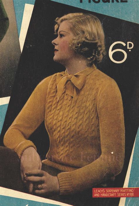 Golden Dawn 1930s Cable And Bow Jumper 324 Subversive Femme