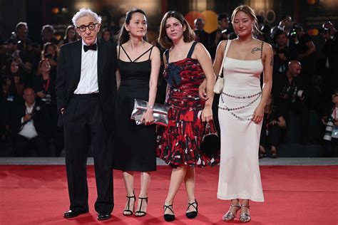 Woody Allen Walks Venice Red Carpet With Wife Soon Yi And Kids Photos
