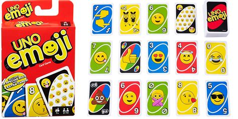 Uno is the classic card game of matching colours and numbers that is easy to pick upimpossible to put down and now comes with customizable wild cards for added excitement! Amazon: Emoji Uno Cards | Uno cards, Cards, Emoji