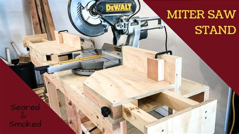 Diy Miter Saw Table With Extension Arms Youtube