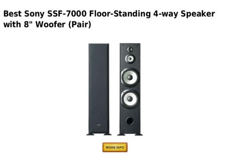 Sony Ssf 7000 Floor Standing 4 Way Speaker With 8 Woofer Pair