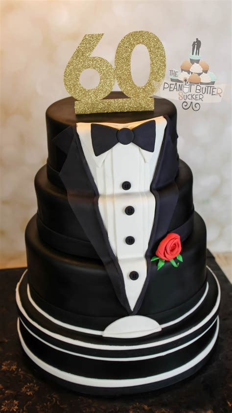 60th Birthday Tuxedo Cake Tortas De Cumpleaños Para Adultos Mejores Pasteles De Cumpleaños Y