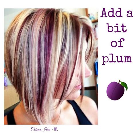 A Touch Of Plum In Blonde Hair Pretty Pinterest