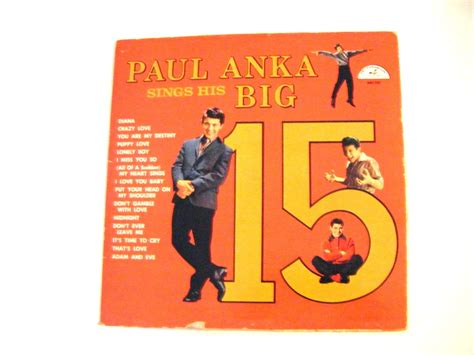 Rare 1950s Autographed Paul Anka Sings His Big 15 Etsy Anka Singing Autograph