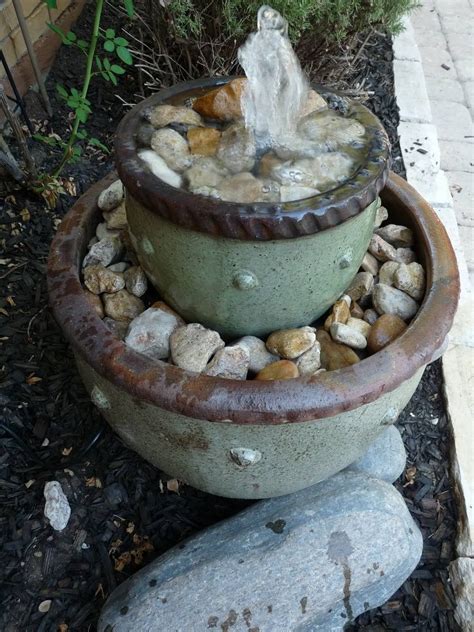 Diy Flower Pot Water Fountain Home And Yard Pinterest