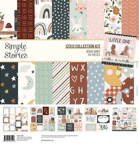Simple Stories Collection Kit 12x12 Boho Baby 810079981526