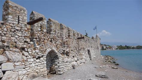 The Wall Fortification Of Nafpaktos Town Etoloakarnania Prefecture
