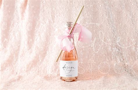 Boil sugar and water until the sugar dissolves. Mini Champagne Bottle Mock Up - Styled Stock Photography ...