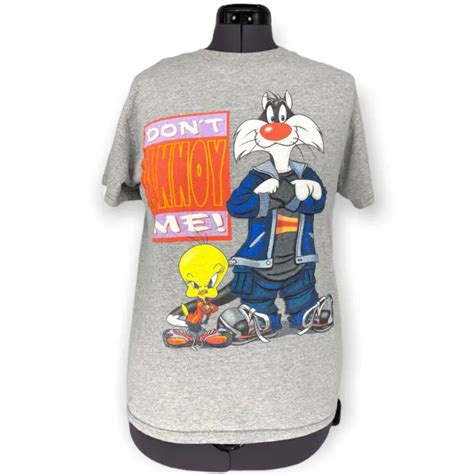 Vintage Looney Tunes Sylvester And Tweety Bird “dont Annoy Me” T Shirt
