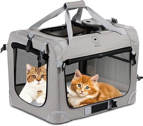 Pegic Extra Large Cat Carrier For 2 Cats Portable Soft