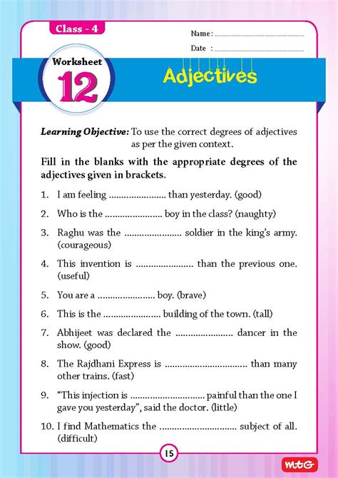 Our class 3 english grammar worksheets include topics like nouns, pronouns, verbs, adverbs, prepositions, adjectives, etc. 51 English Grammar Worksheets - Class 4 (Instant downloadable) EP201800012 - Rs.250.00 : PCMB ...