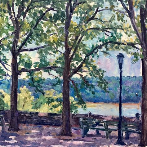From Linden Terrace Fort Tryon Parkny Landscape Painting Painting By