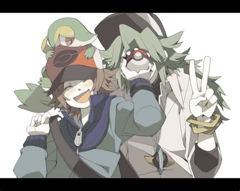 Hilbert N And Snivy Pokemon And More Drawn By Cheavy Danbooru