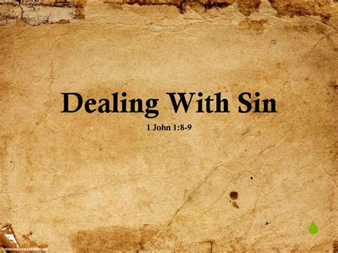 Sermon Dealing With Sin September 10 2017