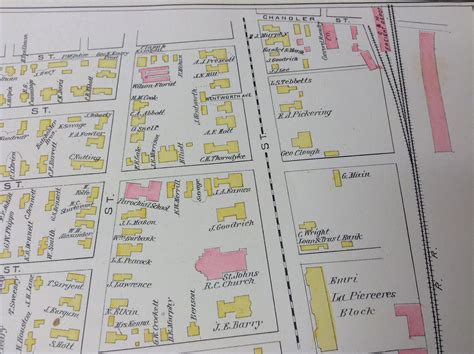 1892 City Of Concord New Hampshire Street Map Xl 28x17 Inches Very