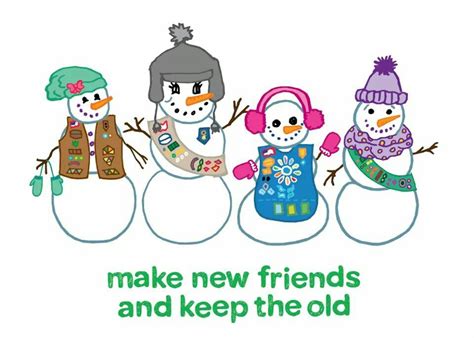 Gs Snow Girls Girl Scouts Snow Girl Holiday Crafts