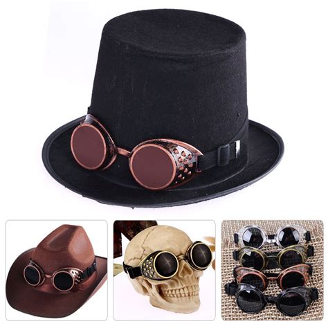 382 Vintage Steampunk Goggles Glasses Welding Cyber Punk Gothic Rave Lens Cosplay Ebay