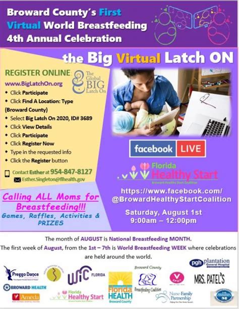 4th Annual Virtual World Breastfeeding Celebration Broward Healthy
