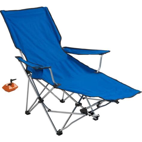Folding Camping Lounger With Retractable Footrest Camping Accessories
