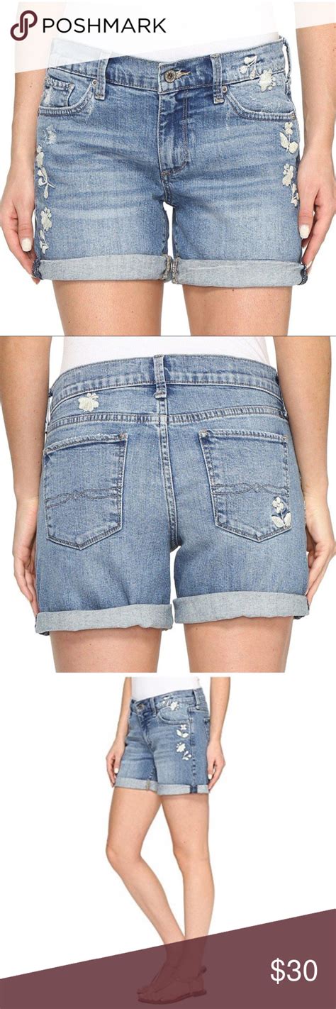 Nwt Lucky Brand The Roll Up Blue Palm Cuff Shorts Cuffed Shorts