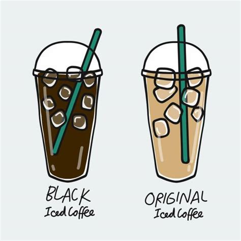 Black Iced Coffee Illustrations Royalty Free Vector Graphics And Clip