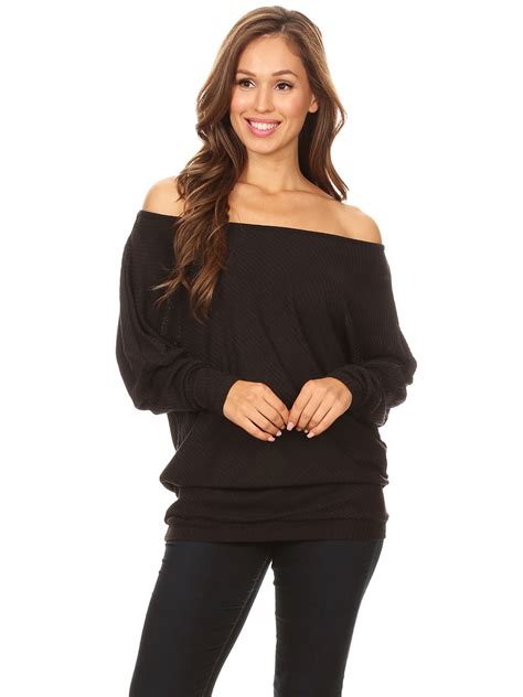 Fashion Womens Casual Off Shoulder Knit Oversize Pullover Sweater