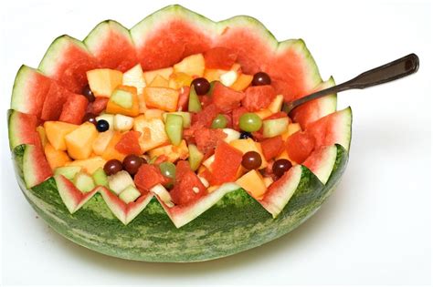 Watermelon Fruit Bowl Anguria Idee Alimentari Cibo