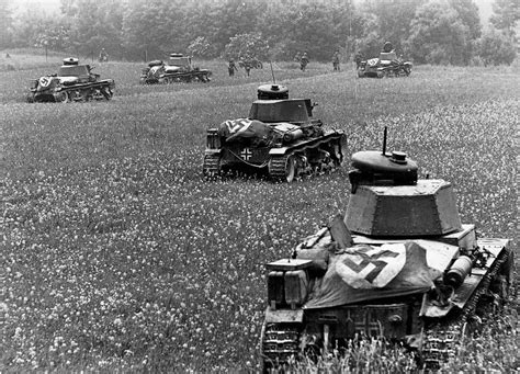 German Panzer 35t Light Tanks Of The 6th Panzer Division During The
